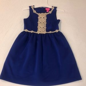 Lilly Pulitzer Blue and Gold accent dress